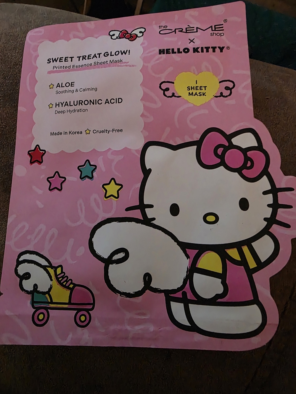 The Crème Shop x Hello Kitty Pink Sheet Mask - Aloe & Hyaluronic Acid